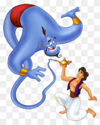 Genie Cliparts - Aladdin And Genie Lamp - Png Download