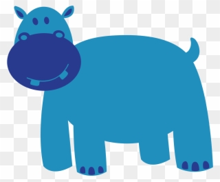 Colorful Animal Hippo Geometry 555px - Vector Image Of Animals Png Clipart