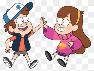 Beautiful High Five Clipart Free 16576 Clipartio Kids - Dipper Y Mabel Png Transparent Png