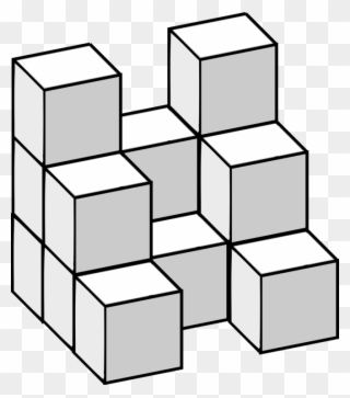 Line Rectangle Geometry Prism - Hidden Cubes Clipart