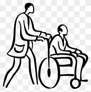 Hospital Patient In Wheelchair - Clipart Menschen Mit Behinderung - Png Download