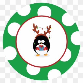 Santa Gift Tag - Christmas Penguin Set Large Mug Clipart