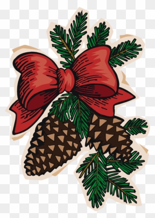 Christmas Pinecone Clipart - Png Download