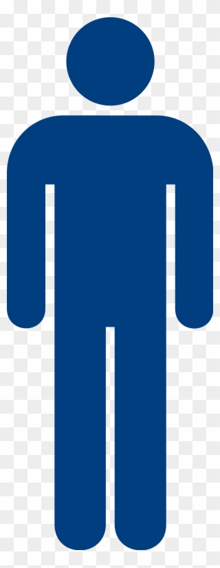Male - Blue Mens Toilet Sign Clipart