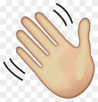 Download Waving Hand Sign Emoji Emoji Island Free Clip - Waving Hand Emoji Png Transparent Png