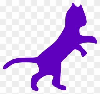 Purple Cat Dancing Clip Art - Dancing Cat Clip Art - Png Download