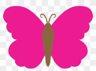 Another Look At The Personal Values - Simple Pink Butterfly Clipart - Png Download