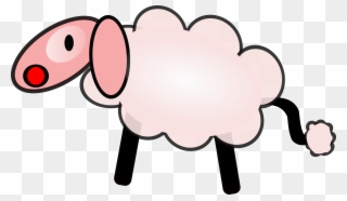Lamb Clipart Line Art - Domba Karikatur - Png Download