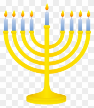 Jewish Symbols Clip Art - Hanukkah Menorah Clip Art - Png Download