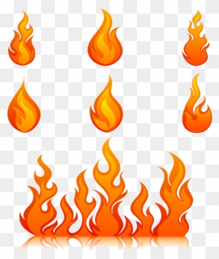 Clipart Flames Royalty Free - Fire Free Vector - Png Download
