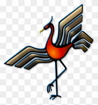 Bird Feather Crane Beak Emblem - Bird Emblem Clipart