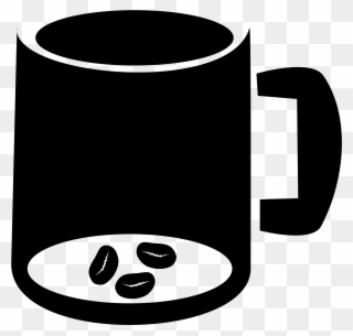 Coffee Clipart Coffee Mug - Coffee Cup W Beans Clip Art - Png Download