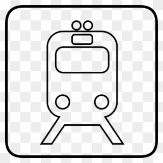 Train Black And White Sign Clip Art - Trains Cartoon Black And White - Png Download