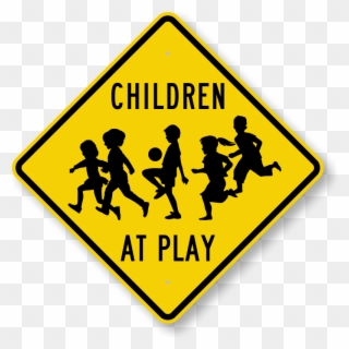 Children At Play Signs - Children At Play Sign Clipart
