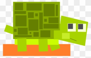 Square Animal Cartoon Turtle - Animals Made Out Of Squares Clipart