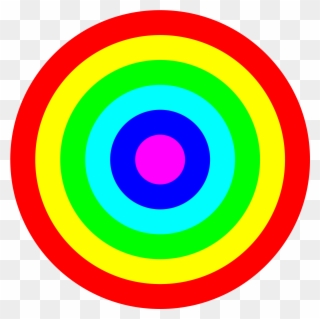 Rainbow Circle Target 6 Color Png Images - Rainbow Circle Clipart Transparent Png