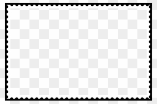 Stamp Outline Png Clip Art - Post Card Border Png Transparent Png
