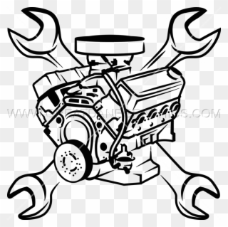 Vector Free Download Collection Of Engine - Engine Block And Wrenches Clipart