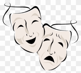 Acting Drawing Clip Stock - Theatre Masks Drawings Png Transparent Png