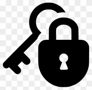 Lock Protect Guard Key Security Private Svg Png Icon - Lock And Key Icon Png Clipart