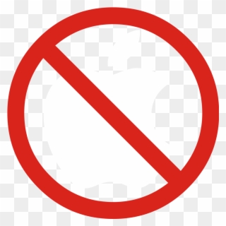 File - Apple Inc - Prohibited - White - Svg - Prohibited Icon Clipart