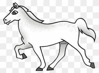 State Horse Of Alabama - Line Art Clipart