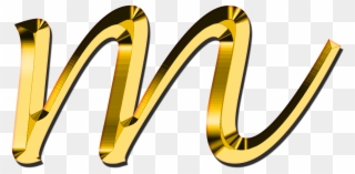 Small Letter M - Golden Buchstaben S Png Clipart