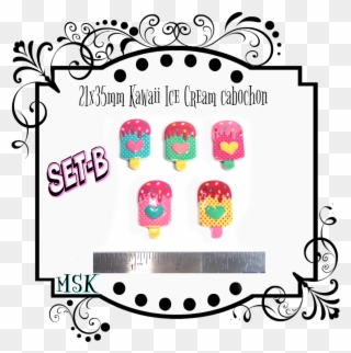 Kawaii Ice Cream Cabochon Clipart