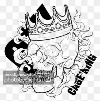 Drawing Of Skulls With Crown - Skull With Crown Clipart