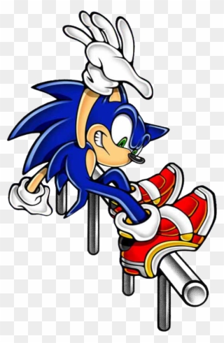 Adventure 2 Sonic Grinding - Sonic The Hedgehog Grinding Clipart
