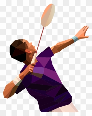 Psd To Html - Badminton Player Smash Png Clipart