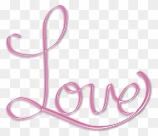 Love Png, Png Tumblr, Fancy Fonts, Beautiful Love, - Word Love In Pink Clipart