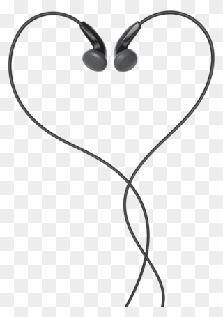 Headphones Apple Earbuds Heart Clip Art - Earbuds In A Heart - Png Download