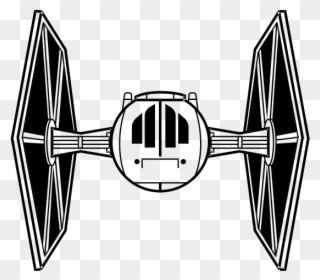 Tie Fighter Rubber Stamp - Tie Fighter Top View Clipart