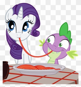 Spaghetti Clipart Lady And The Tramp - Rarity Magic Spike My Little Pony - Png Download