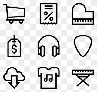 Vector Library Library Icons Free Music - Print Icon Clipart