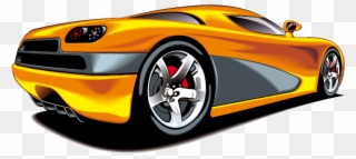 Clip Art Luxury Sports Car Vector Yellow Aefafea Car - Car Wash - Png Download
