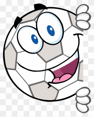 Personagem Preto E Branco Bola De Futebol Clipart