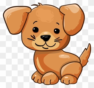 Cartoon Cute Puppy - Dog Png Cartoon Clipart