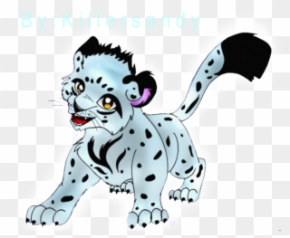 Clouded Cartoon Free On Dumielauxepices Net - Cartoon Snow Leopard Drawing Clipart