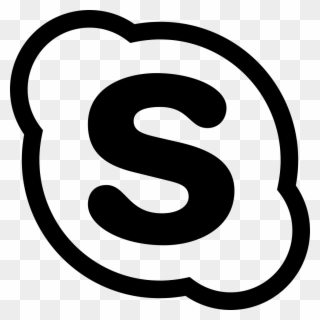 Skype Clipart Svg - Skype Logo White Png Transparent Png