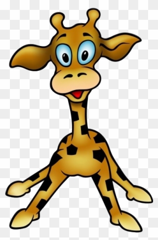 Giraffe Clipart Giraffe Deer Horse - Giraffe Standing Up Cartoon - Png Download