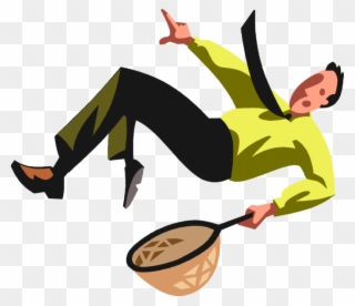 Entrepreneur Takes Tumble Image Stock - Vector Graphics Clipart