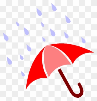 Spring - Clipart Umbrella With Rain Drops - Png Download