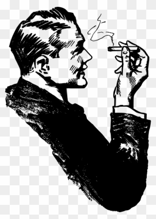 Medium Image - Smoking Man Clip Art - Png Download