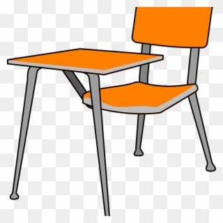 School Chair Clipart Desk School Chair Free Vector - Student In Desk Clipart - Png Download