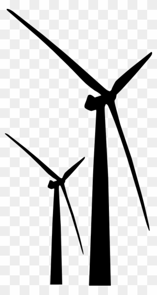 Siemens Global Smart Energy And Sustainability - Wind Turbine Cartoon Black Clipart