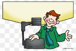 Cole, Daniel Overview - Teacher Using Projector In Class Clipart - Png Download