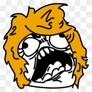Screaming - Angry Girl Face Meme Clipart