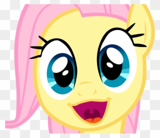 My Little Pony Clipart Face - Fluttershy Filly And Applejack - Png Download